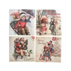 Party Natale Tovaglioli Old Style 20 Pezzi