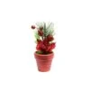 Stella Di Natale Decoro Rosso In Vaso Cm 16 -Merry Chrismas Outlet nk006 r