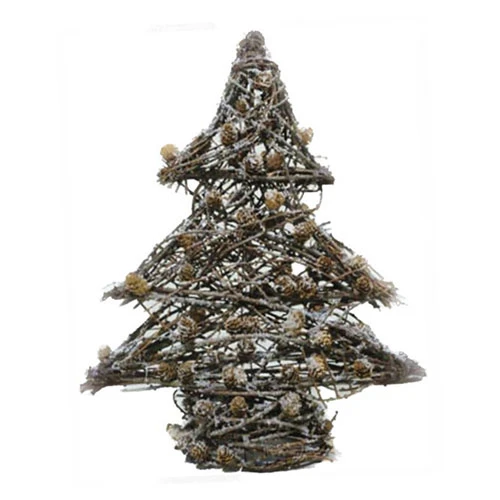 Alberino Di Natale In Rattan Cm. 33 3 Alberino Di Natale In Rattan Cm. 33