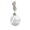 Palla Di Natale In Vetro Con Neve Love Mm. 100 -Merry Chrismas Outlet nk066