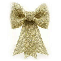 Fiocco Di Natale Glitter Oro Cm 30