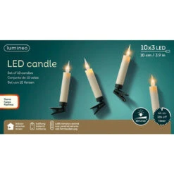 Candele Luci Led Senza Filo Con Clip Per Albero Di Natale 10 Pezzi