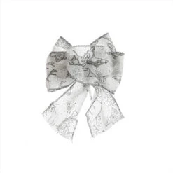 Fiocco Di Natale Argento Cm 15