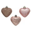 Addobbi Per Albero Di Natale Cuori Blush Pink Set 6 Pezzi Cm. 6 -Merry Chrismas Outlet nk138 p