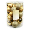 Box 34 Palline Di Natale Oro -Merry Chrismas Outlet nk163 1