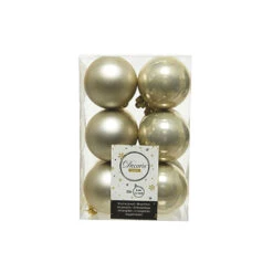 Box 12 Palline Di Natale Perla Assortite Mm. 60