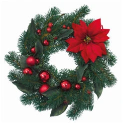 Corona Pino Verde Con Stelle Di Natale Cm 60