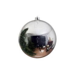 Palla Di Natale Mm 140 Argento