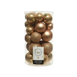 Box 30 Palline Di Natale Camel Brown