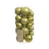 Box 30 Palline Di Natale Verde Oliva -Merry Chrismas Outlet nk221 l 1