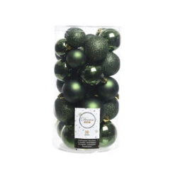Box 30 Palline Di Natale Pine Green