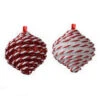 Decoro Natale Glitterato Bianco E Rosso Set 2 Pezzi -Merry Chrismas Outlet nk339 2
