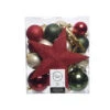 Box 33 Palline Con Puntale Mix Natale -Merry Chrismas Outlet nk351 r