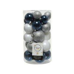 Box 30 Palline Di Natale Winter Sky