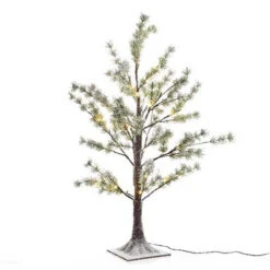 Albero Di Natale Innevato Con Luci Led Cm 210