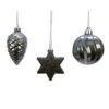 Addobbi Per Albero Di Natale Colore Stone Grey Set 3 Pezzi