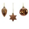 Addobbi Per Albero Di Natale Colore Rusty Brown Set 3 Pezzi -Merry Chrismas Outlet nk364 s