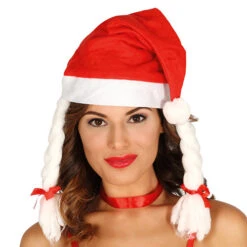 Cappello Babbo Natale Con Trecce