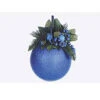 Pallina Di Natale Mm.200 Glitter Blu -Merry Chrismas Outlet vn054 b