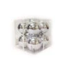 Box 8 Palline Di Natale Argento Mm 80