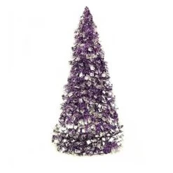 Alberino Di Natale Viola E Argento Cm 60